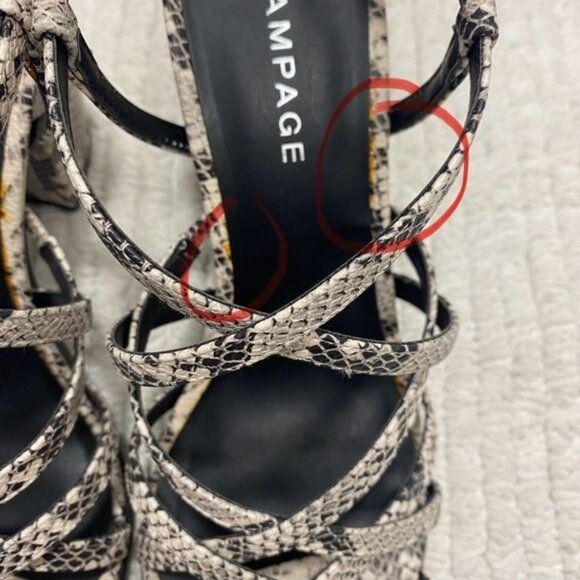 Rampage Emilia Sandals‎ High Heels Size 7.5 Womens New with defect - Picture 4 of 16